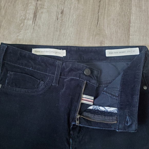 Anthropologie Pilcro and the letterpress Navy Blue Corduroy High-Rise Pants 27 - Picture 8 of 16